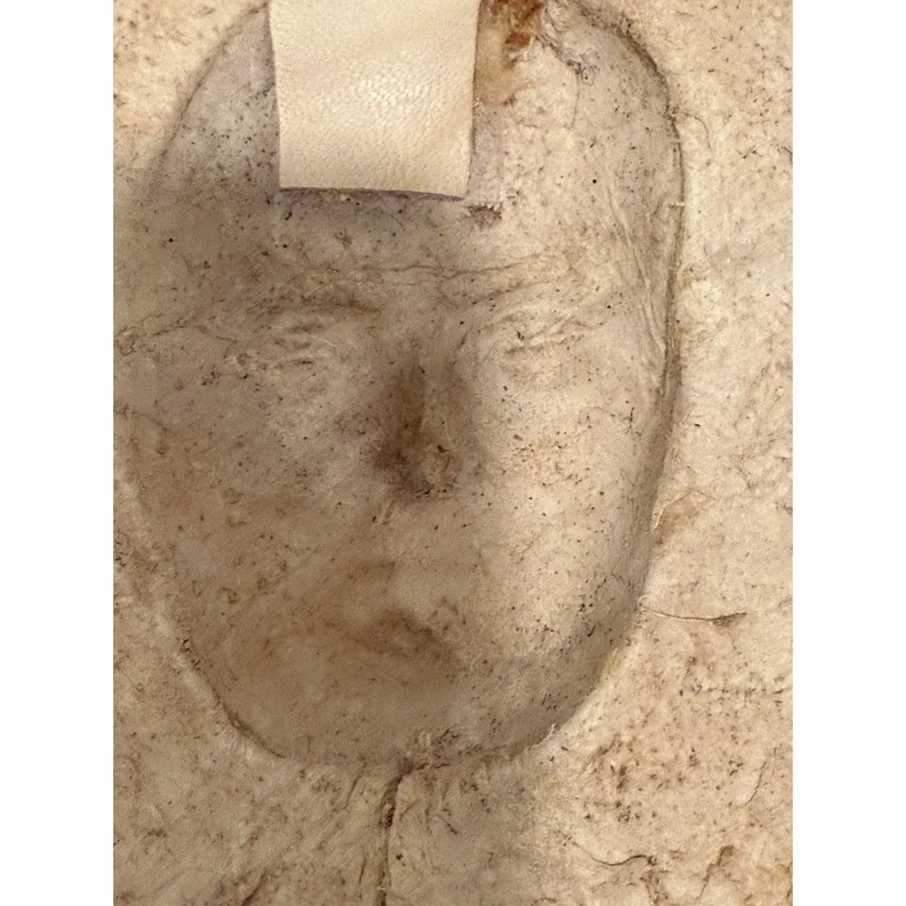 Lot Of 2 VTG Leather Face Mask Wall Art Male &Female Wall Mount Decor Spain